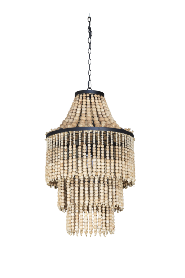 Abatjour de Madeira Castanho e Preto