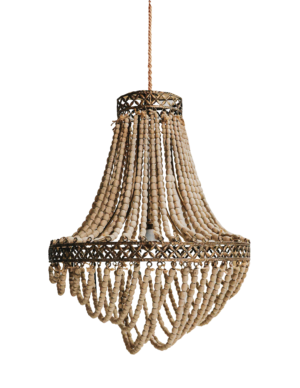 AB13 _ Abatjour de madeira castanho e preto redondo Abatjour de Madeira Castanho e Preto Redondo