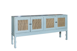 AP03 _ Aparador Azul com Rattan Aparador Azul Com Rattan AP03