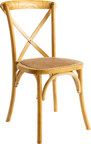 Cadeira crossback castanha