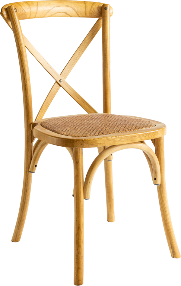 Cadeira crossback castanha