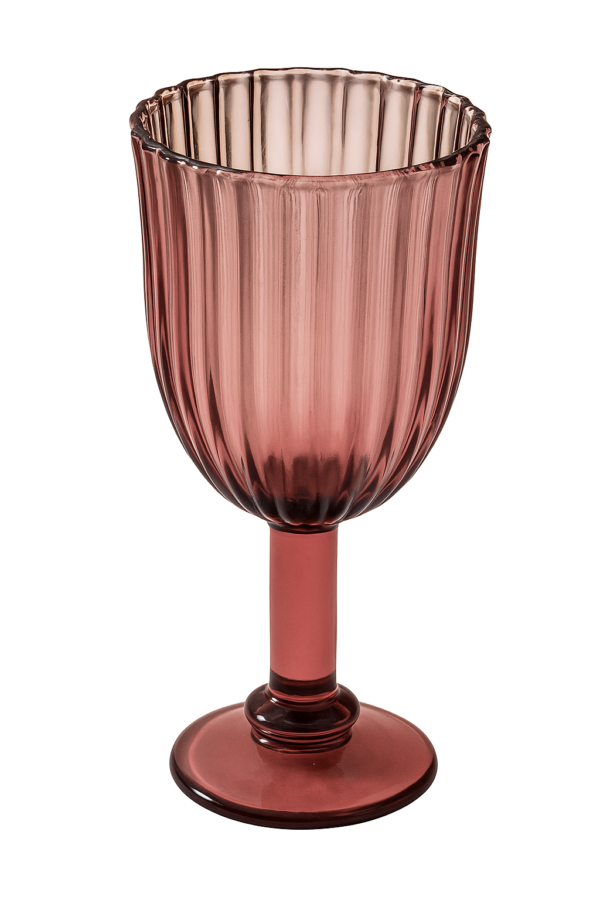 Copo de Água Rosa Listrado