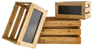 Conjunto de Caixas de Madeira Castanhas