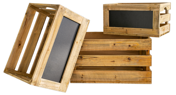 Conjunto de Caixas de Madeira Castanhas