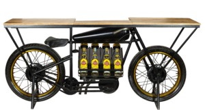 Mota Decorativa com Tampo de Madeira