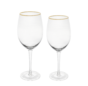 G08 _ Conjunto de Copos com Friso Dourado Listados Conjunto de Copos com Friso Dourado Listrado