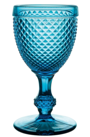 G15 _ Copo de Água Azul com piquinhos Copo de Água Azul com Piquinhos