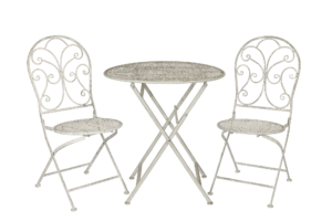 Set lounge de ferro branco L03