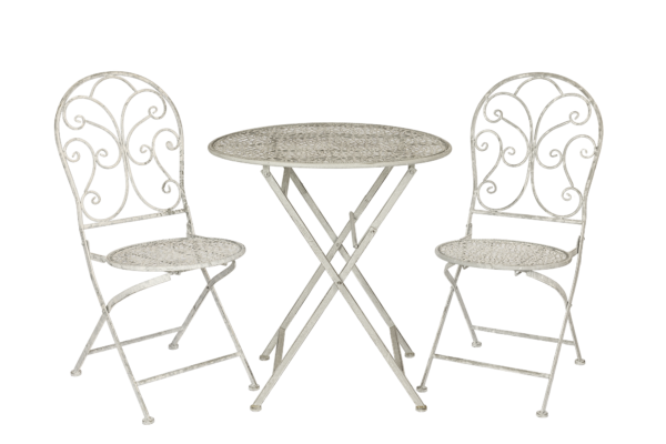 Set lounge de ferro branco L03