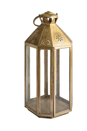 Lanterna Decorativa de Vidro (Set de 2)