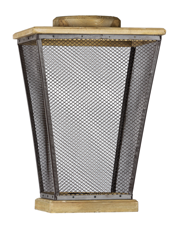 Lanterna Decorativa em Ferro e Madeira