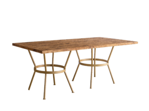 M03 _ Mesa de madeira rústica _ Dimensão 2X1M - 2,5X1M