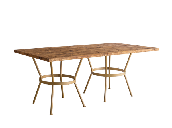 M03 _ Mesa de madeira rústica _ Dimensão 2X1M - 2,5X1M