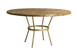 M05 _ Mesa redonda de madeira rústica _ Dimensão _ Size 1,6M