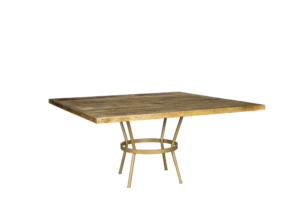 M06 _ Mesa madeira rústica quadrada _ Dimensão 1,5X1,5M