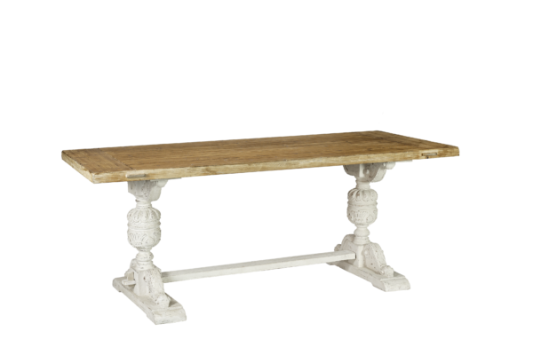 M07 _ Mesa de madeira vintage decapé _ Dimensão _ Size 2X0,9M