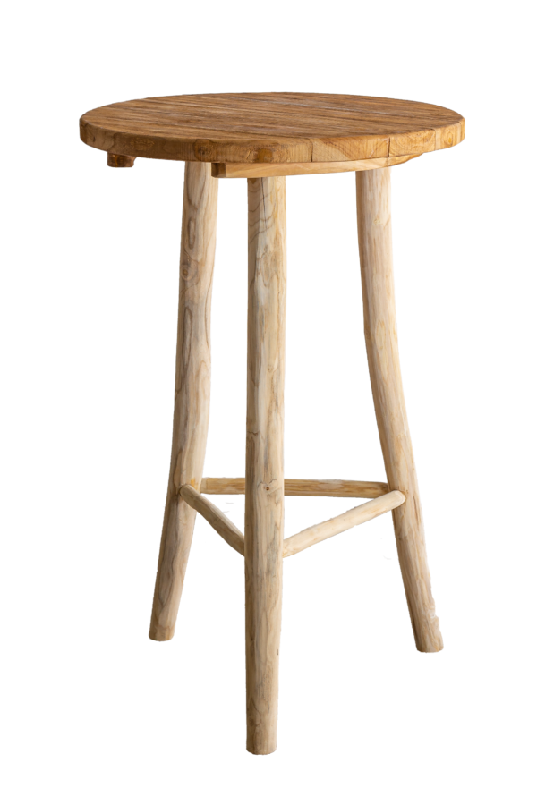 MB02 _ Mesa bistrô Rústica _ Dimensão 1,10M_ 60X60CM TAMPO