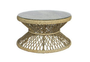 Mesa de Centro Palhinha com tampo de vidro MD06