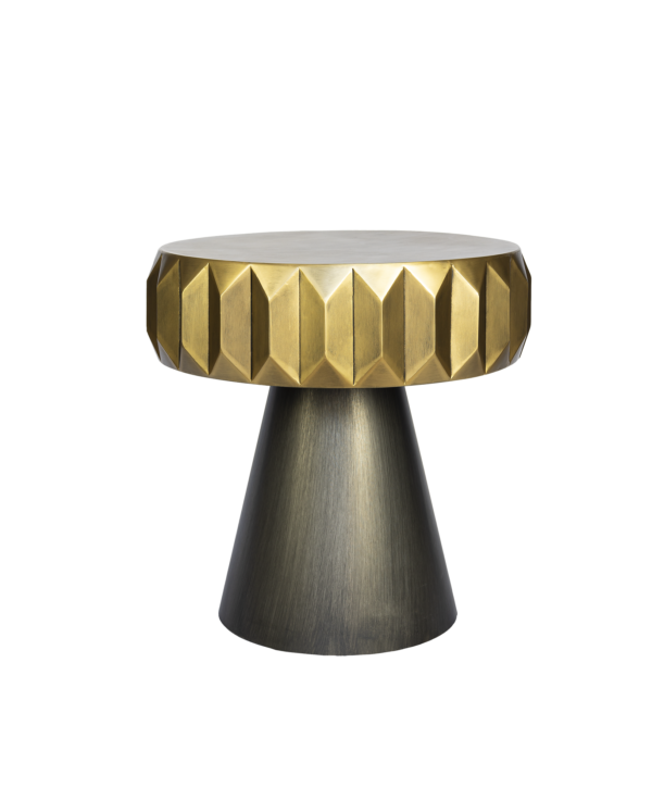 Mesa de Apoio Dourada e Cinza MD14