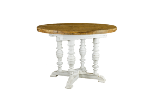 Mesa Decorativa Branca com Tampo de Madeira MD26