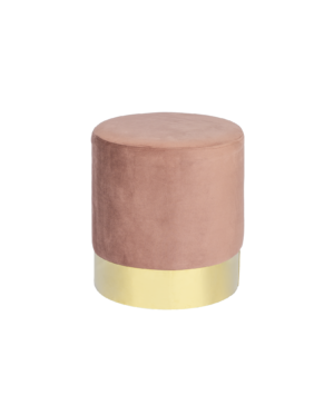 Puff de veludo rosa liso P05