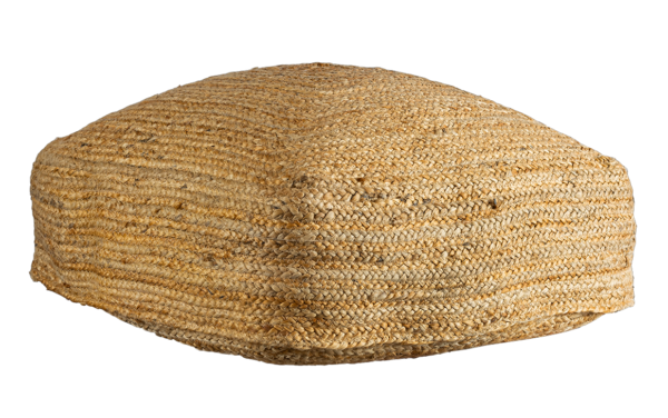 Puff de juta quadrado P10