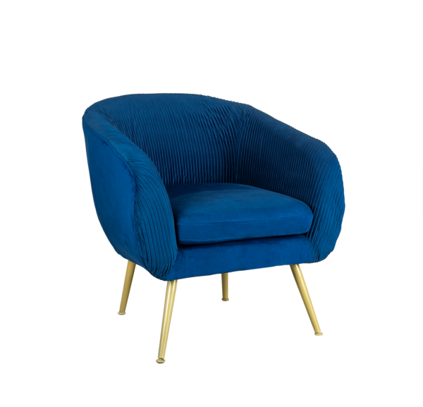 PL04 _ Poltrona de veludo azul escura Poltrona de veludo azul escura PL04