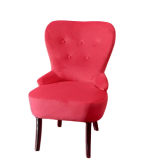 Poltrona de veludo vermelho