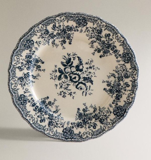 Prato azul floral
