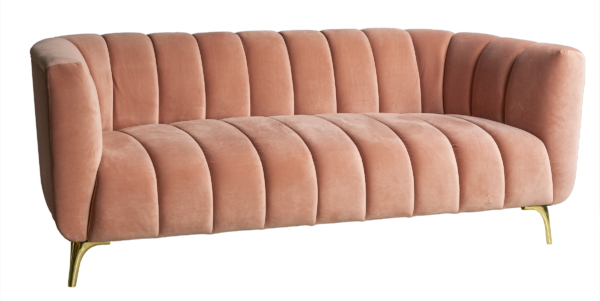 Sofa De Veludo Rosa S08