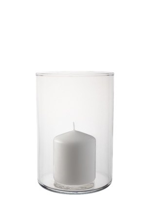 Verrine Cilíndrica com Vela – Alt. 17cm | Diâm. 12cm