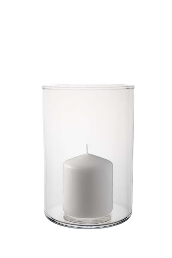 Verrine Cilíndrica com Vela – Alt. 17cm | Diâm. 12cm