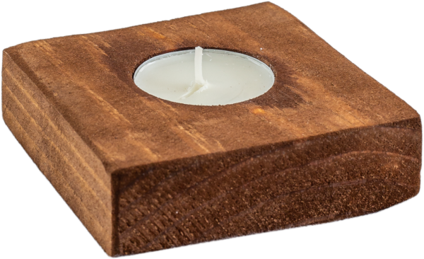 Suporte de Vela em Madeira