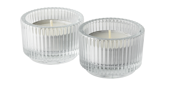 Suporte de Vela em Vidro (vela incluída)