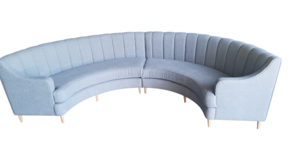 Sofá meia lua azul claro Sofa Meia Lua Azul Claro AUTO04